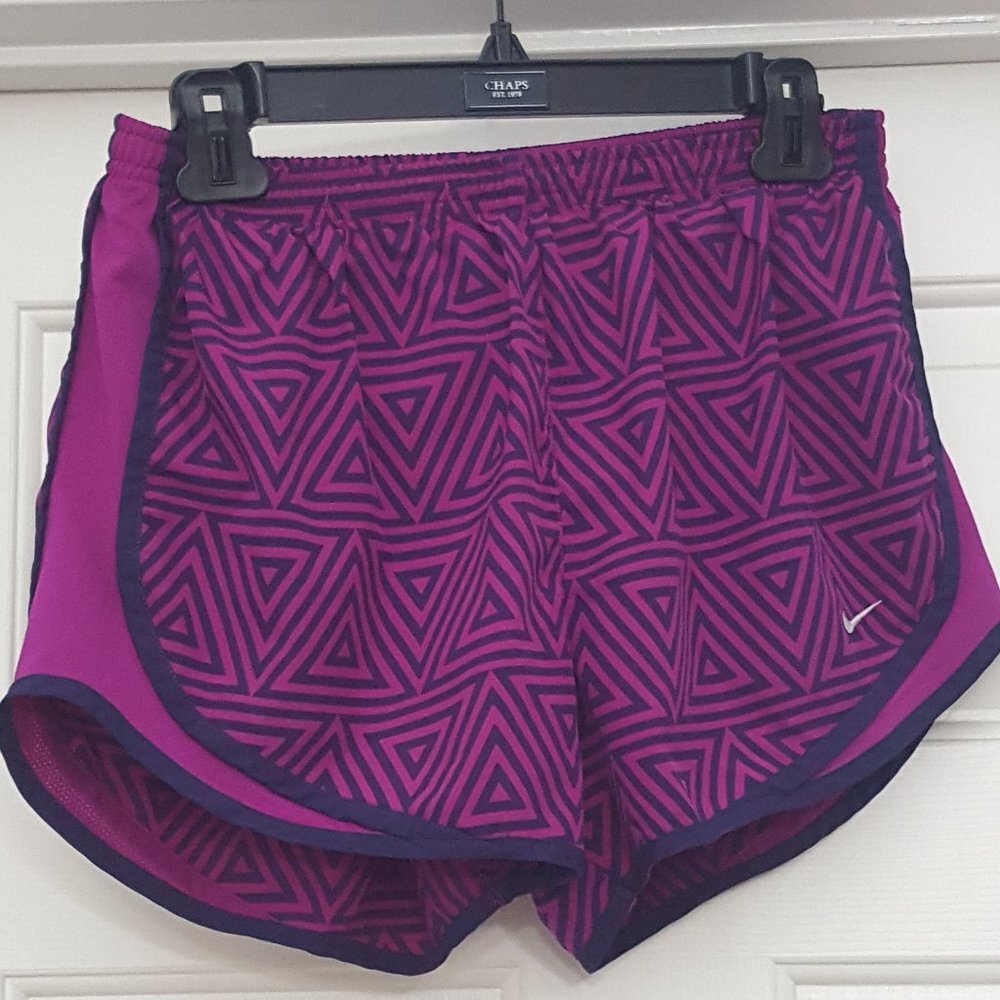 Nike Purple Geometric Athletic Shorts